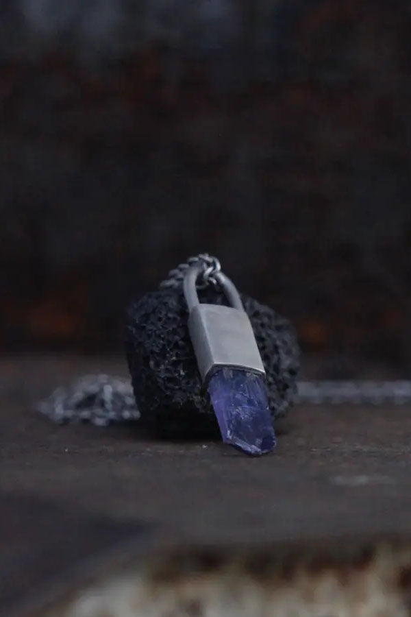 Parts of Four Tanzanite Amulet Necklace T-750-DA+TAN PPOF41